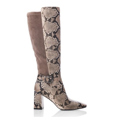 обувки,дамски,боти,moda,in,pelle,saretta,knee,high,boots,natural,snake