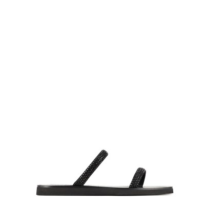 сандали,emporio,armani,women's,2,strap,flat,sandals,black
