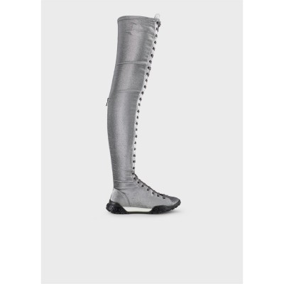 обувки,дамски,боти,emporio,armani,over,the,knee,boots,grey