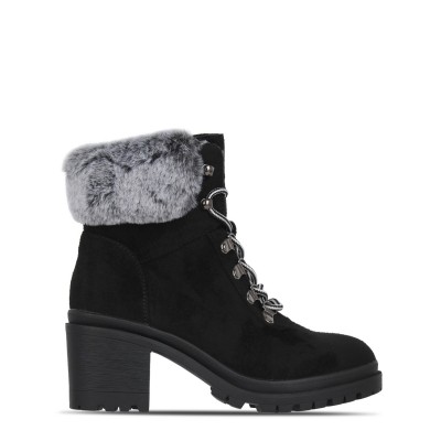 дамски,боти,be,you,faux,fur,collar,boot,black