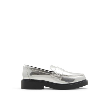 aldo,women's,verima,loafers,silver