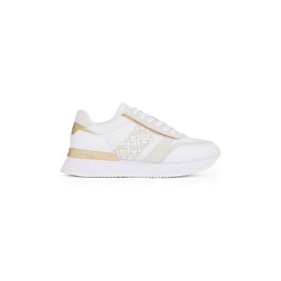 маратонки,tommy,hilfiger,women's,lux,monogram,runners,white,gold