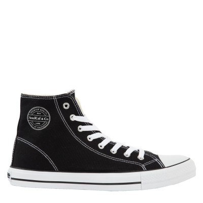 мъжки,маратонки,мъжки,маратонки,soulcal,canvas,high,mens,trainers,black,white