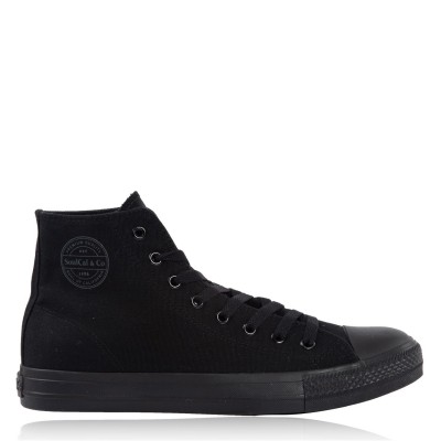 мъжки,маратонки,мъжки,маратонки,soulcal,canvas,high,mens,trainers,black,black