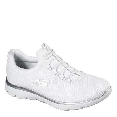 дамски,маратонки,разпродажба,skechers,дамски,маратонки,skechers,mesh,bungee,slip,on,w,memory,foam,low,top,trainers,womens,white,silver