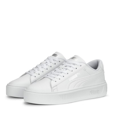 дамски,маратонки,разпродажба,puma,дамски,маратонки,puma,smash,platform,v3,low,top,trainers,womens,white,silver