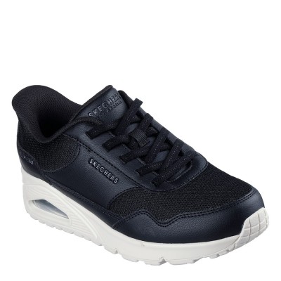 дамски,маратонки,дамски,маратонки,skechers,duraleather,&,mesh,slip,ins,fashion,low,top,trainers,womens,black,white