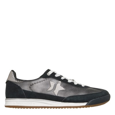 маратонки,дамски,маратонки,skechers,women's,casual,low,top,trainers,black,silver