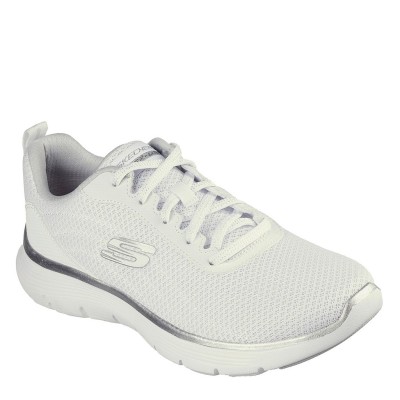 дамски,маратонки,skechers,flex,appeal,5.0,new,thrive,white,silver