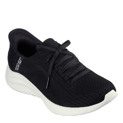 дамски,маратонки,skechers,slip,ins,ultra,flex,3.0,brilliant,blk,knit,wht,tr