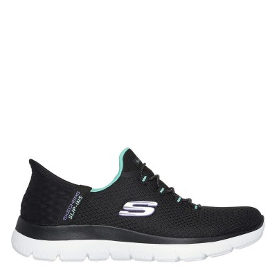 дамски,маратонки,skechers,slip,ins,summits,diamond,dream,black,turquoise
