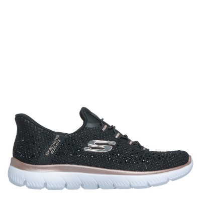 дамски,маратонки,skechers,slip,ins,summits,diamond,dream,black,rose,gold