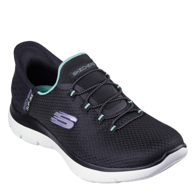 дамски,маратонки,skechers,slip,ins:,summits,diamond,dream,black,turquoise
