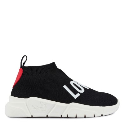 маратонки,маратонки,за,училище,ученически,обувки,love,moschino,logo,strap,sock,trainers,black,00a