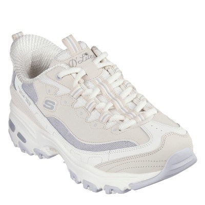 дамски,маратонки,дамски,маратонки,skechers,d,lites,smooth,nostalgia,low,top,trainers,womens,grey,natural