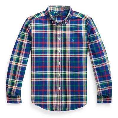 polo,ralph,lauren,checked,shirt,juniors,royal,white