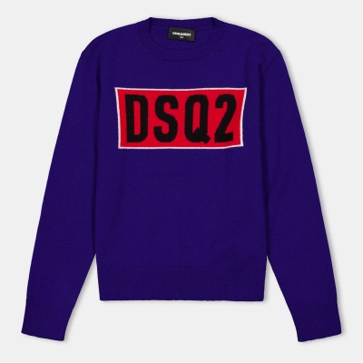 плетена,блуза,детски,3/4,панталони,dsquared2,kids',dsq,logo,knitted,top,blue,dq861