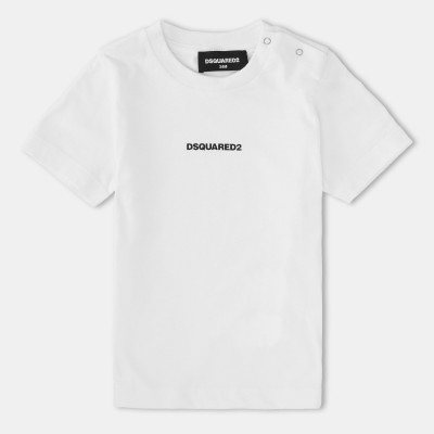 тениска,dsquared2,kids,dsq,logo,regular,fit,t,shirt,white,dq100