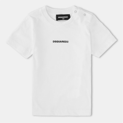 тениска,детски,3/4,панталони,dsquared2,kids',dsq,logo,regular,fit,t,shirt,white,dq100