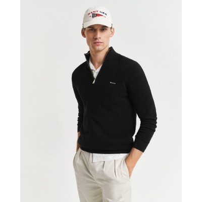 мъжки,горнища,с,качулка,мъжки,ежедневни,облекла,gant,coton,pique,half,zip,fleece,black