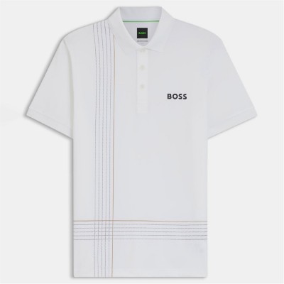 блуза,с,яка,мъжки,тениски,boss,active,quick,dry,polo,shirt,with,check,artwork,white