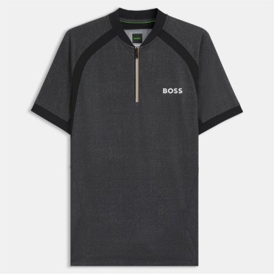 блуза,с,яка,облекла,на,разпродажба,мъжки,тениски,boss,pl,toc,matchball,zip,neck,mesh,polo,shirt,black
