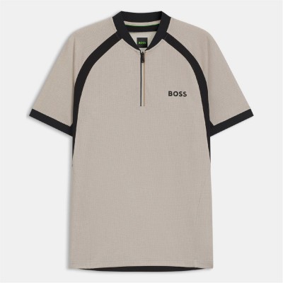 блуза,с,яка,облекла,на,разпродажба,мъжки,тениски,boss,pl,toc,matchball,zip,neck,mesh,polo,shirt,white