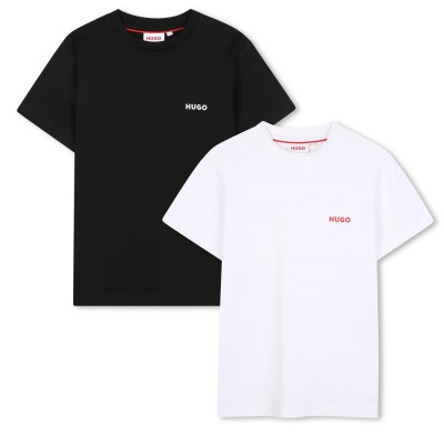тениска,детски,облекла,hugo,hugo,2pk,t,shirts,in61,black,white