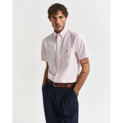 риза,с,къс,ръкав,gant,regular,fit,classic,short,sleeves,oxford,shirt,pink