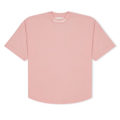 бебешка,тениска,детски,облекла,palm,angels,oversized,logo,t,shirt,babies,pink,white