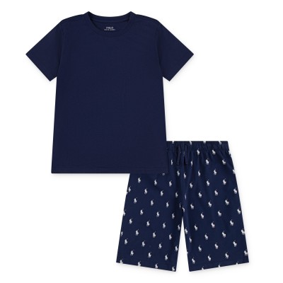 пижама,polo,ralph,lauren,kids,cotton,short,sleeve,pyjama,set,newport,nvy,bcv