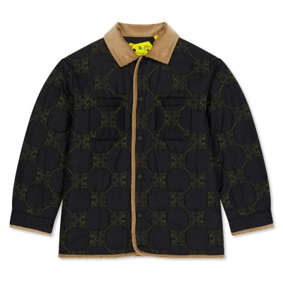 юношеско,яке,детски,облекла,off,white,arrow,padded,nylon,jacket,juniors,black,yellow