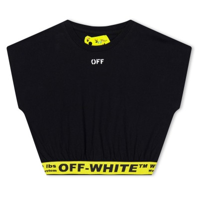юношеска,тениска,детски,облекла,off,white,cropped,t,shirt,juniors,black,yellow