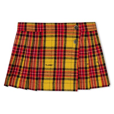юношеска,пола,детски,облекла,off,white,check,flannel,fold,over,skirt,juniors,yellow,black