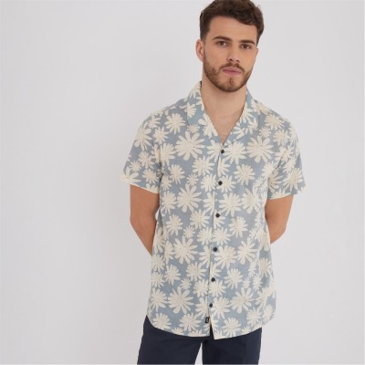 риза,с,къс,ръкав,threadbare,short,sleeve,floral,print,cotton,shirt,baby,blue