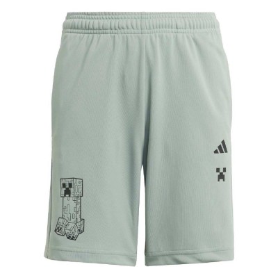 къси,панталони,детски,къси,панталони,adidas,minecraft,training,shorts,silver,green