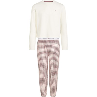 комплект,детски,облекла,tommy,hilfiger,tommy,cuffed,pj,set,jn54,ivory,plaid,0xm
