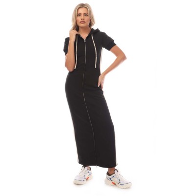рокля,дамски,поли,и,рокли,palm,angels,fleece,hoodie,long,dress,black