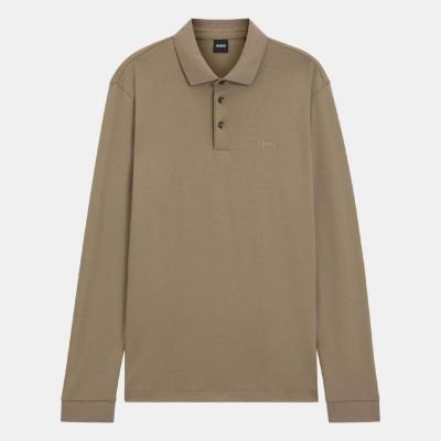 блуза,с,яка,мъжки,тениски,boss,pado,30,long,sleeve,polo,shirt,brown