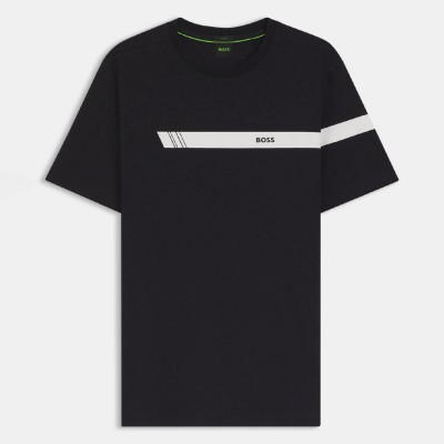 тениска,мъжки,тениски,boss,regular,fit,t,shirt,with,logo,stripe,dark,blue