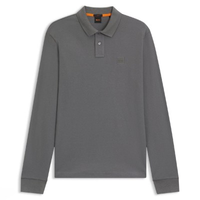 блуза,с,яка,мъжки,тениски,boss,passerby,slim,fit,long,sleeve,polo,shirt,grey