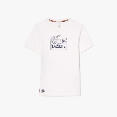 тениска,мъжки,тениски,lacoste,roland,garros,edition,ultra,dry,tennis,t,shirt,white