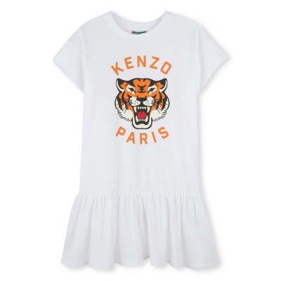 тениска,детски,3/4,панталони,kenzo,kids',tiger,t,shirt,dress,white,10p