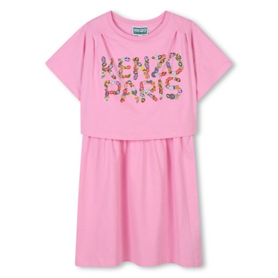 тениска,детски,3/4,панталони,kenzo,kids',logo,relaxed,fit,t,shirt,dress,pink,465
