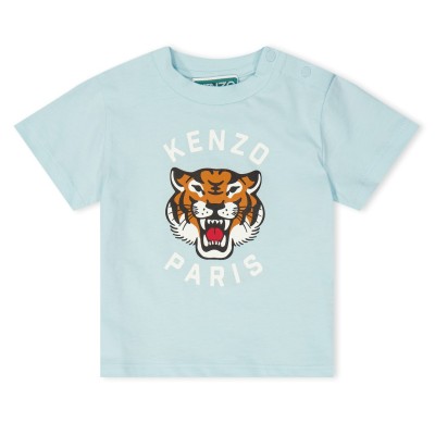 детска,тениска,детски,3/4,панталони,kenzo,unisex,kids',tiger,graphic,t,shirt,blue,77l