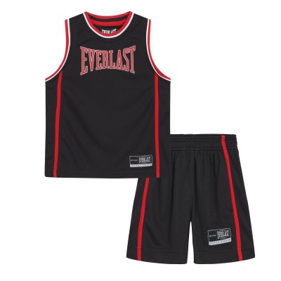 детски,комплект,детски,къси,панталони,everlast,basketball,set,infants,black