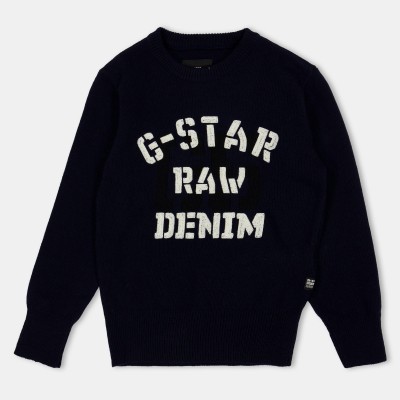 плетена,блуза,g,star,kids,large,logo,knitted,top,salute
