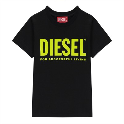 тениска,детски,3/4,панталони,diesel,just,logo,t,shirt,blk,fluo,k90aa