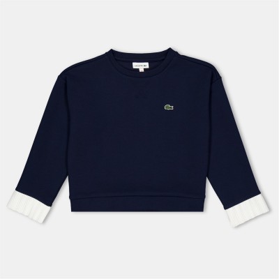 блуза,детски,облекла,lacoste,sweatshirt,jn99,navy,white