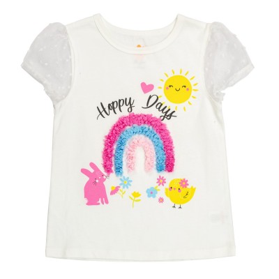 детска,тениска,детски,тениски,детски,облекла,be,you,younger,girl,chenille,easter,t,shirt,white,multi